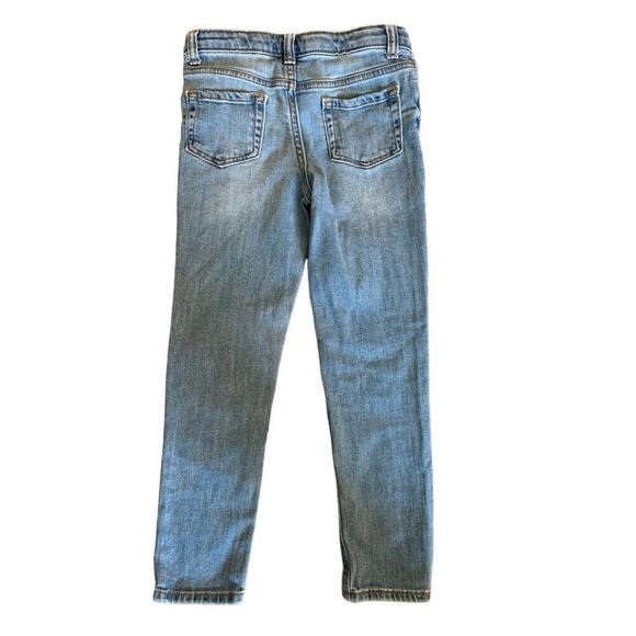 Cat & Jack Skinny Stretch Distressed Jeans with Flip Sequins | Size 6X - Picture 3 of 5